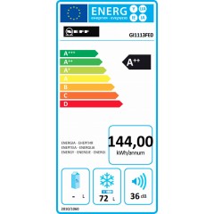Neff Καταψύκτης Εντοιχιζόμενος GI1113FE0 (72lt A++) Low Frost Neff Καταψύκτης Εντοιχιζόμενος GI1113FE0 (72lt A++) Low Frost